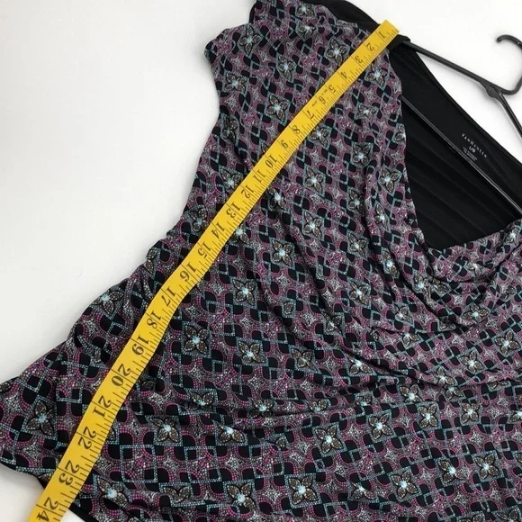 Van Heiden Ruched Blouse Size L - Picture 7 of 10